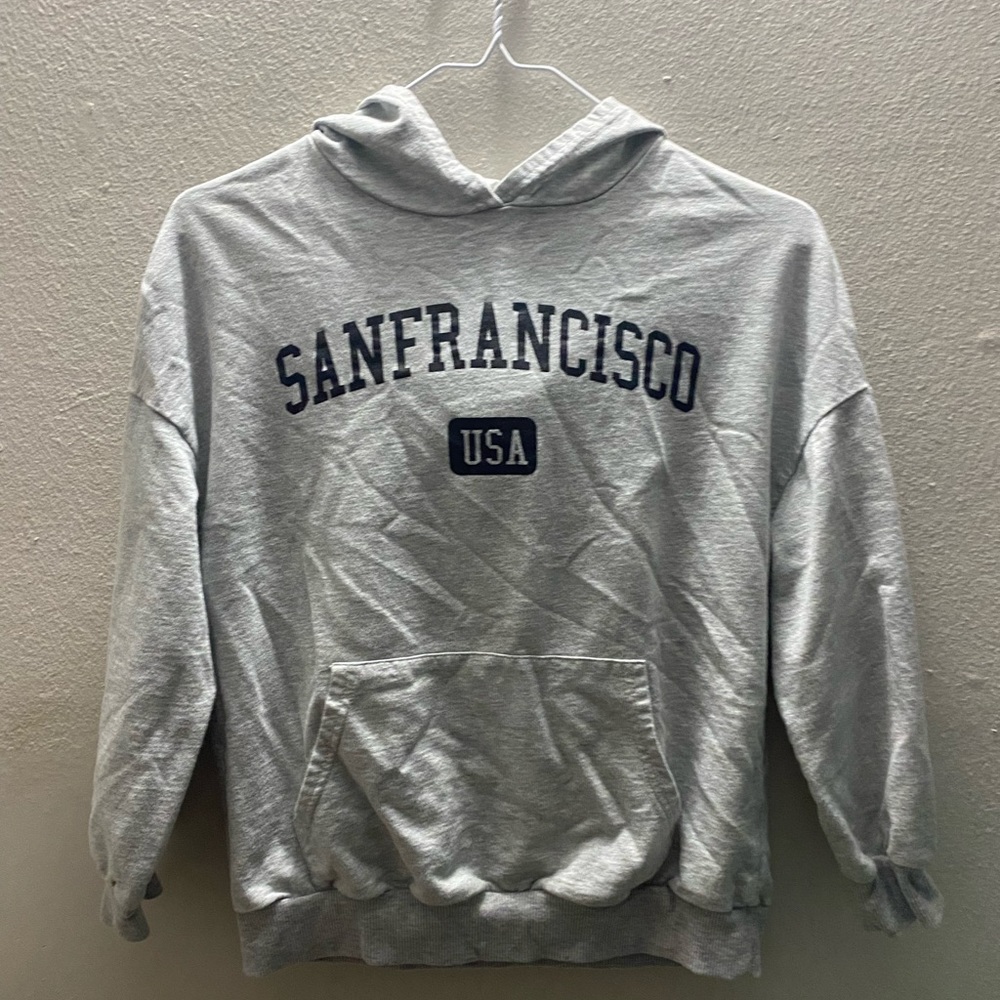 Girls Shein 11-12 youth San Francisco Gray Hoodie Tote11